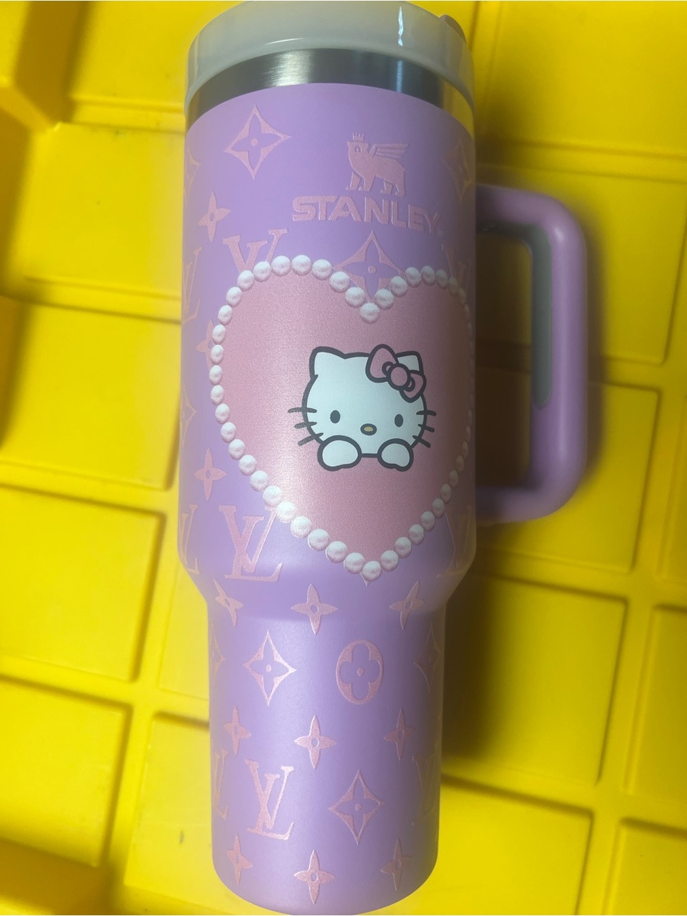 Stanley Kids Lavender Hello Kitty Travel Mug 40 oz with straw